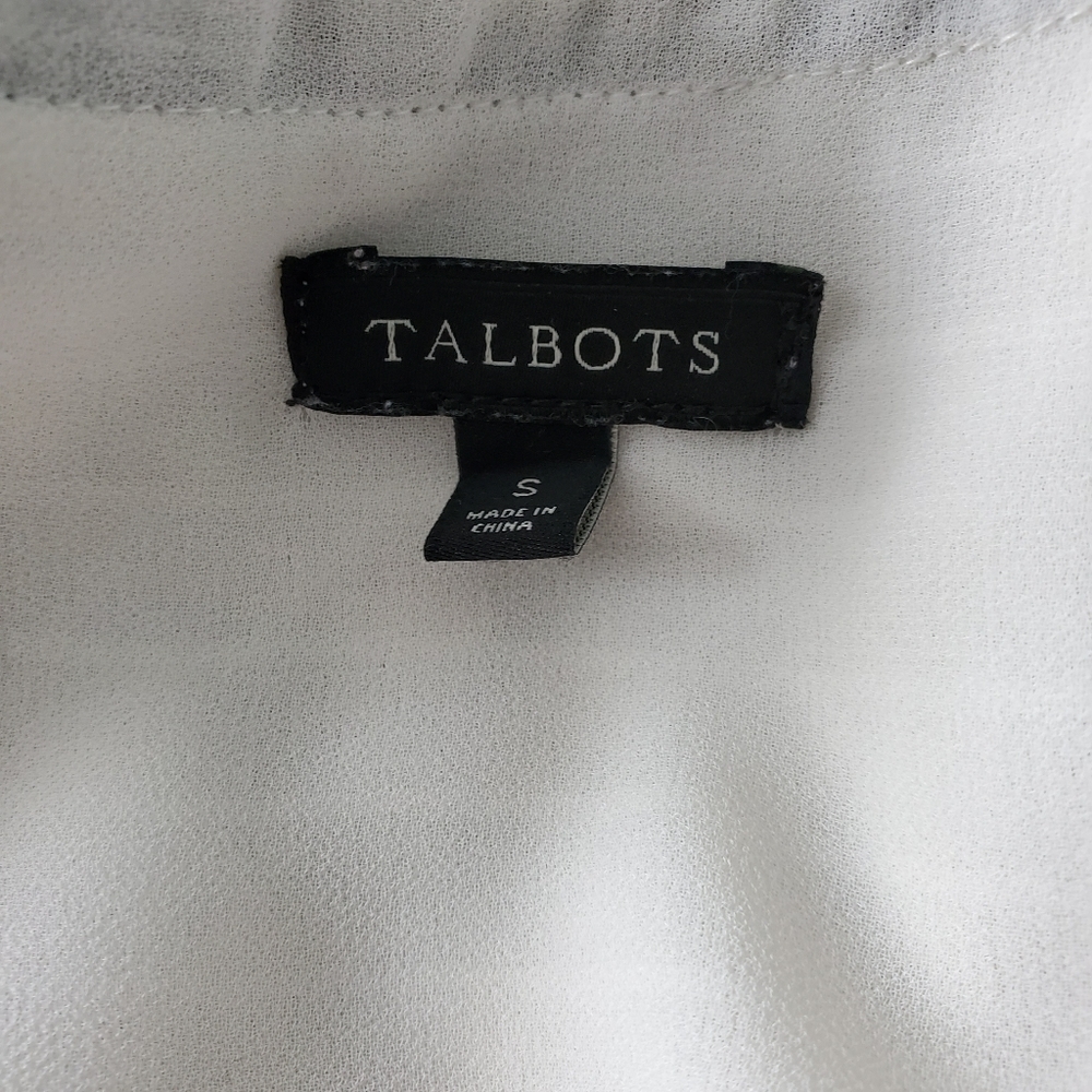 Talbots Off White Long Sleeve Blouse Top - Picture 4 of 5
